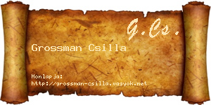 Grossman Csilla névjegykártya